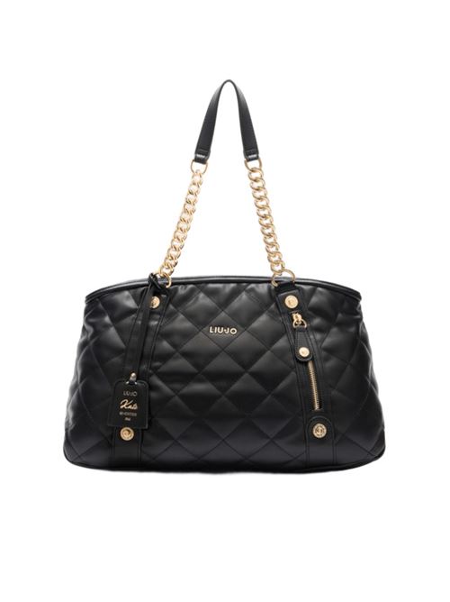 borsa donna a mano/spalla matelassé ecopelle nera LIU JO | AA5132-E001522222